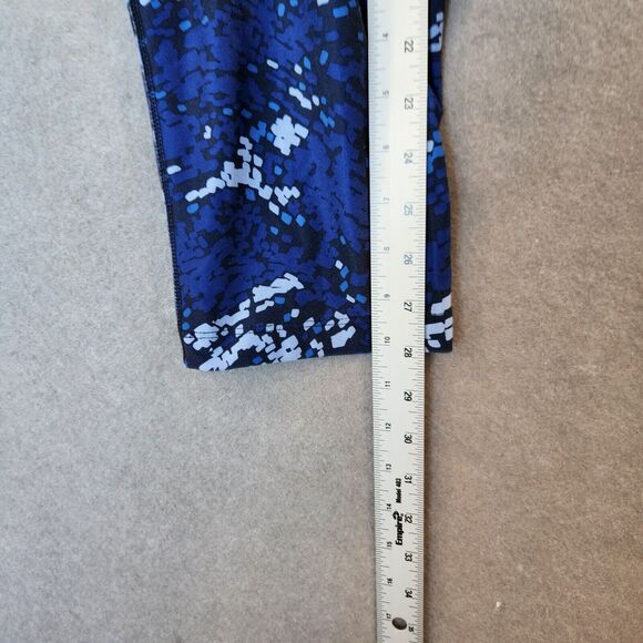 Womens Nike Dri-Fit Legend Legging Recycled Poly Drift 3/4 Crop Blue Pattern - Picture 6 of 14